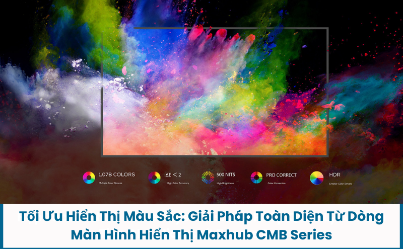 Tối Ưu Hiển Thị Màu Sắc: Giải Pháp Toàn Diện Từ Dòng Màn Hình Hiển Thị Maxhub CMB Series