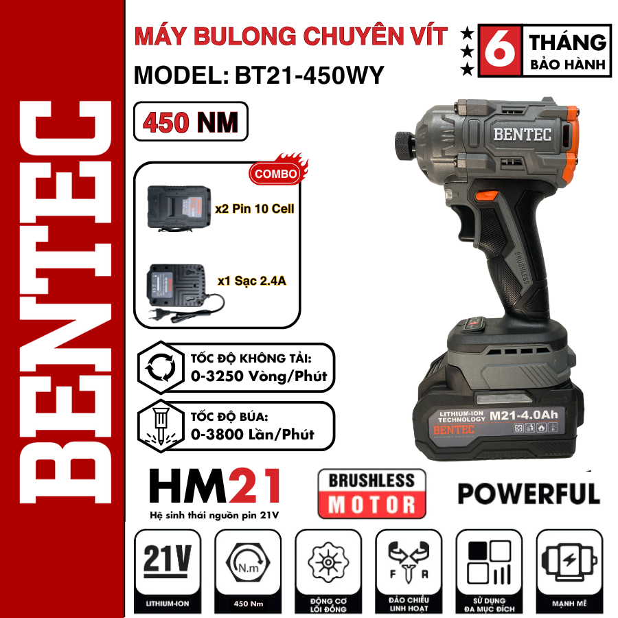 Máy vặn vít pin BENTEC BT21-450WY