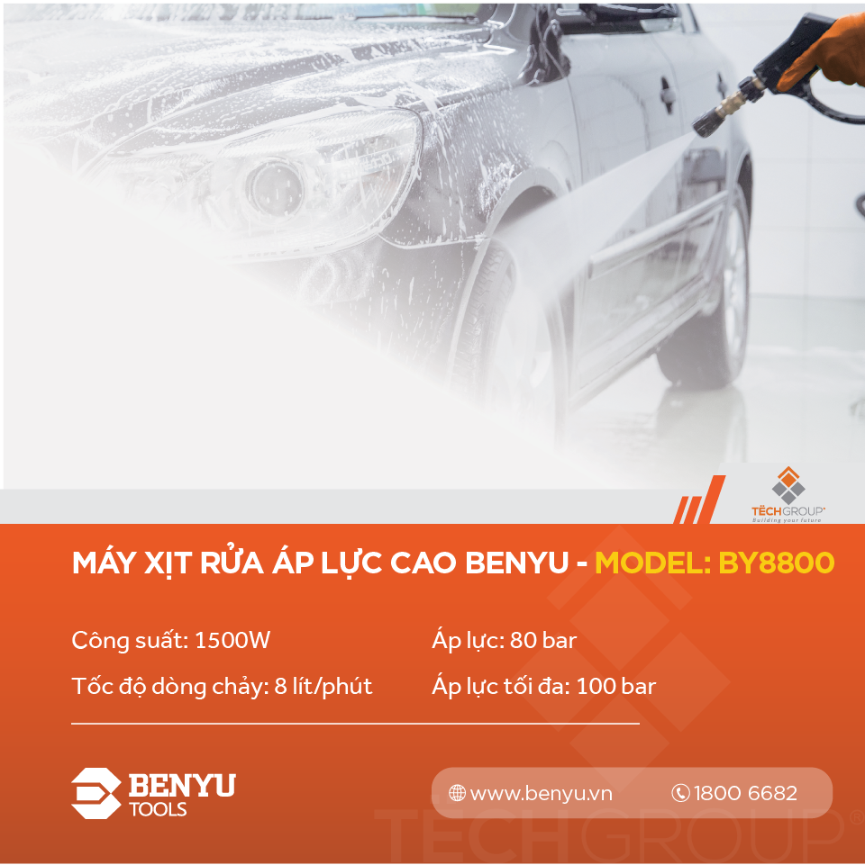 Máy xịt rửa cao áp BY8800