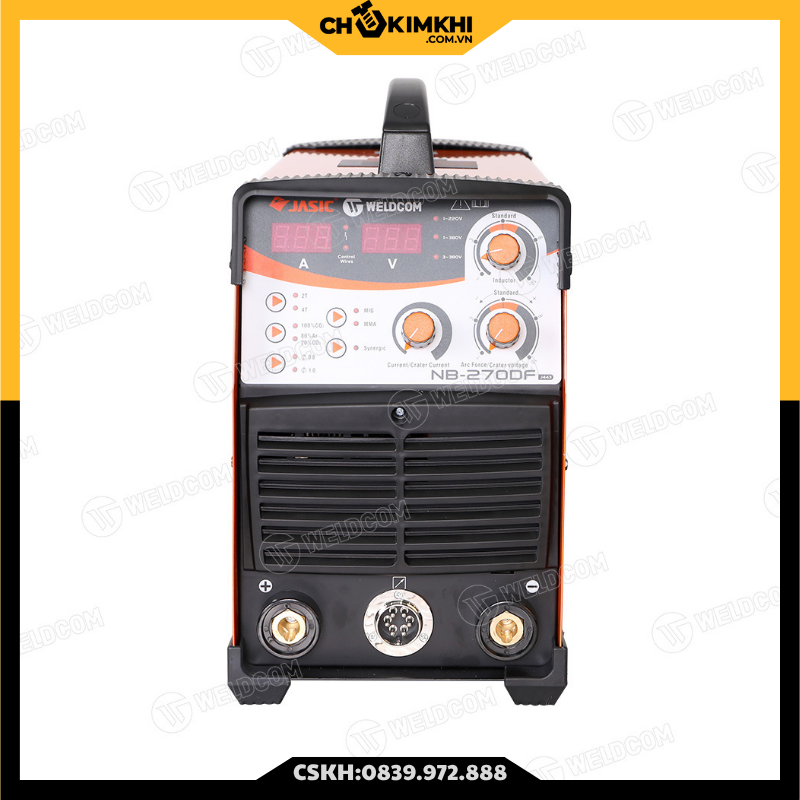 Máy hàn bán tự động  MIG NB 270DF (J443), (Nguồn 220V/380V/2 pha nóng, đầu cấp dây liền).