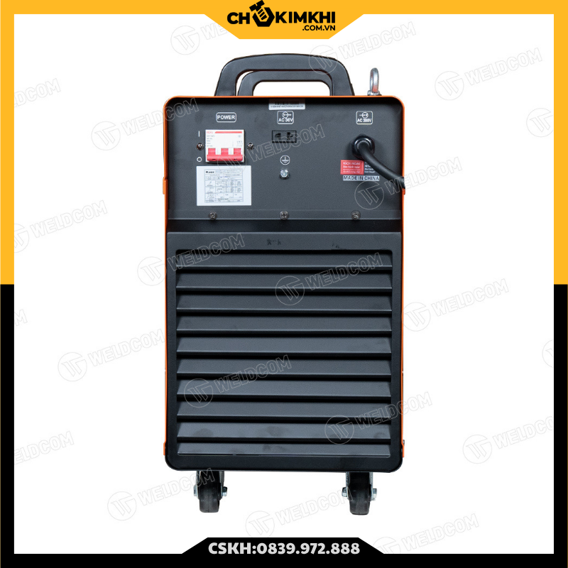 Máy hàn bán tự động MIG500 (J8110), (Nguồn 380V, Chức năng CO2/QUE, Có chế độ 2T/4T, đầu cấp dây rời có 20M cáp 70mm)