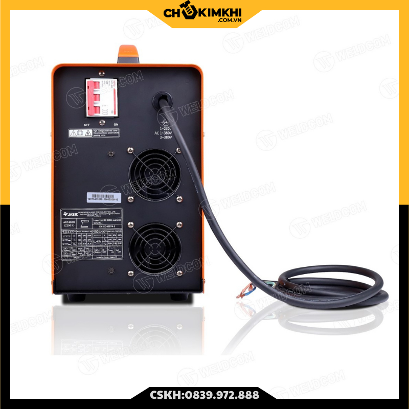 Máy hàn que ARC400D Z290 II (JET20) - Jasic
(3 Nguồn vào 1P 220V, 1P 380 và 3P 380V)
