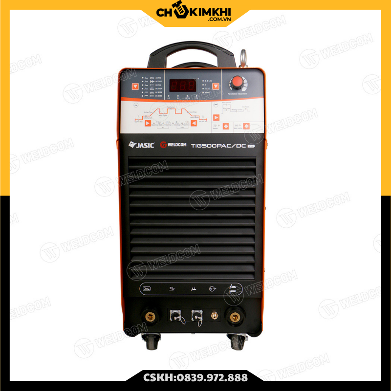Máy hàn TIG 500P ACDC (E312)
(chức năng TIG/QUE và chế độ 2T/4T, Nguồn 380V)