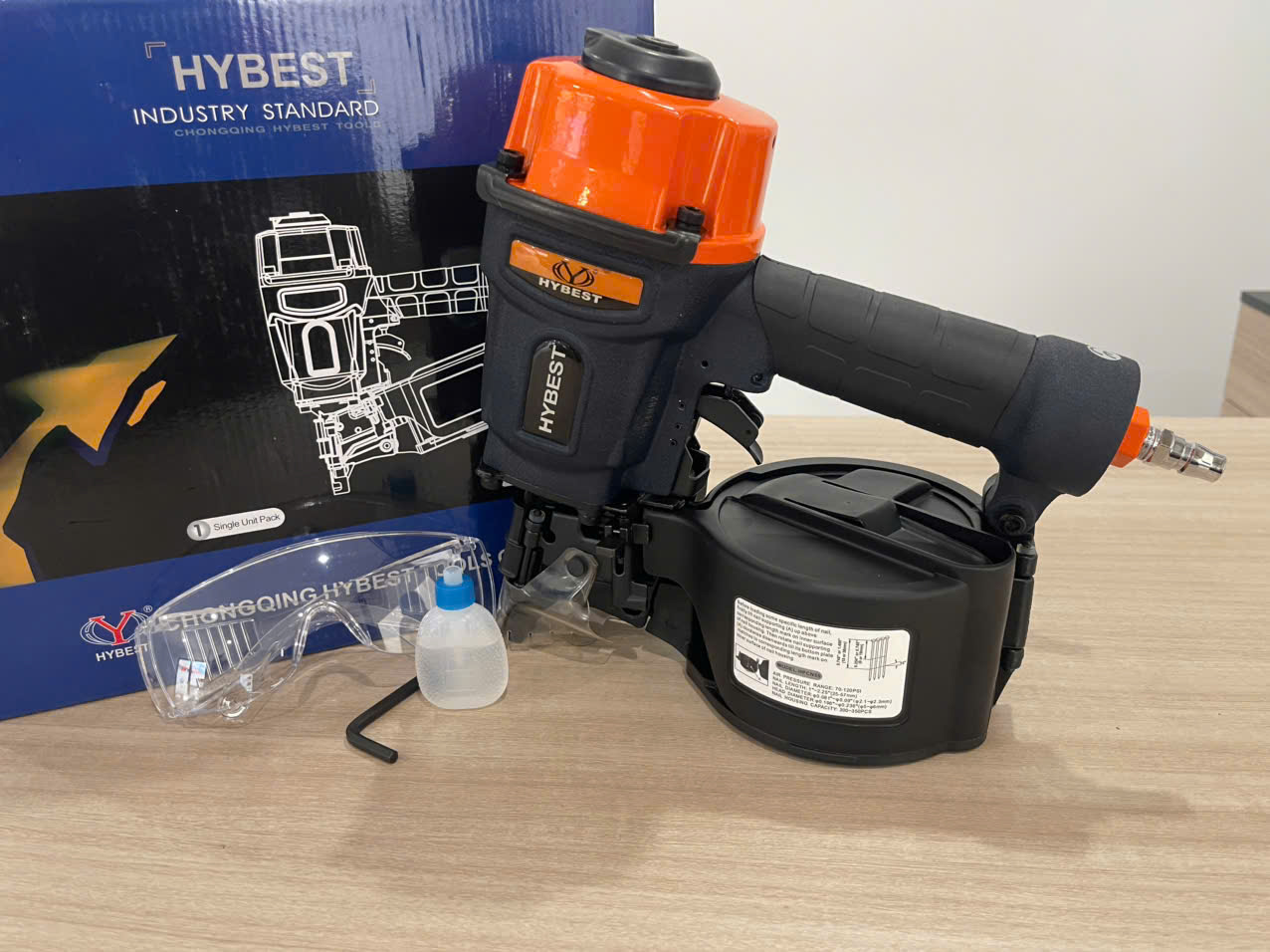 Máy đóng đinh cuộn cầm tay HYBEST, model HPCN55