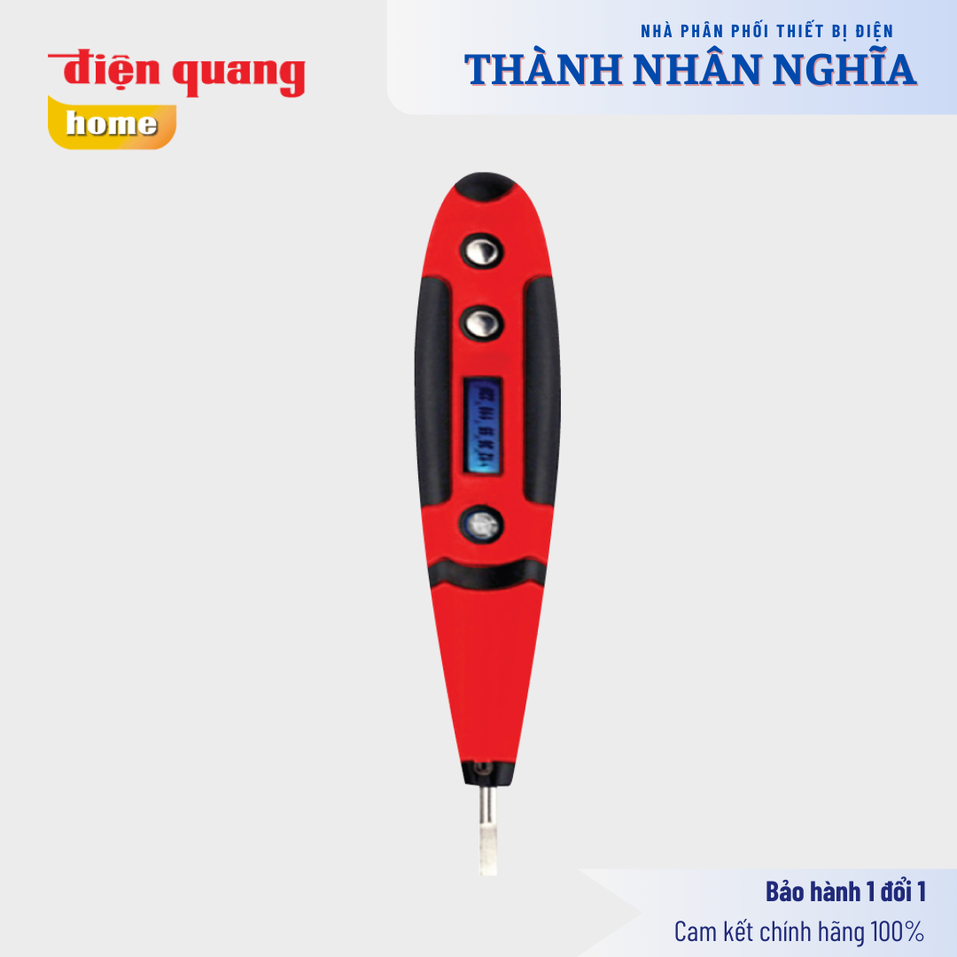 Bút thử điện Điện Quang ĐQ ETP01 RB (hiển thị LCD, đỏ đen)