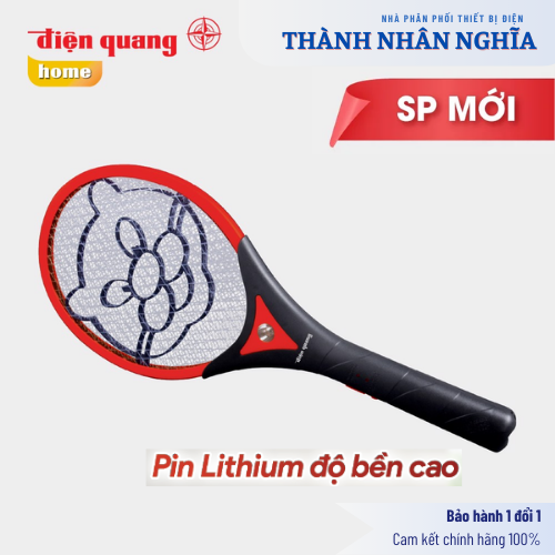 Vợt muỗi Điện Quang ĐQ EMR01 BLR (Pin Lithium, Đen – Đỏ)