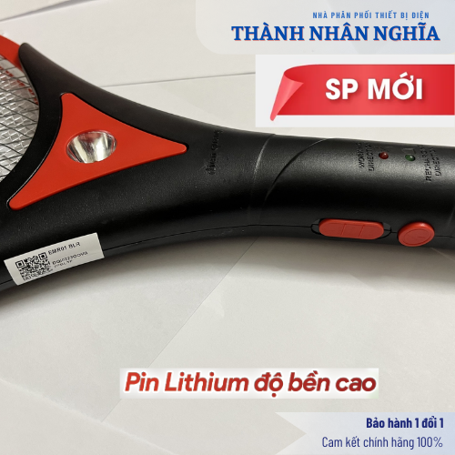 Vợt muỗi Điện Quang ĐQ EMR01 BLR (Pin Lithium, Đen – Đỏ)