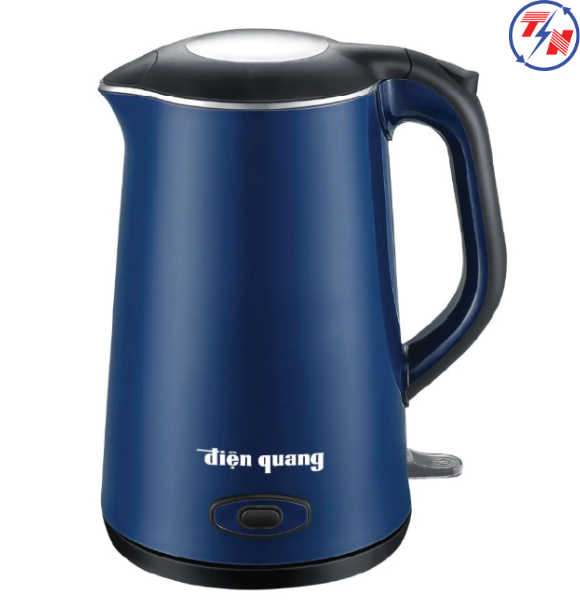 Ấm đun nước cao cấp Điện Quang ĐQ EKT09 1515 B KW (1500W, 1.5L, inox 304, vỏ 2 lớp, màu xanh dương, có chức năng giữ ấm)