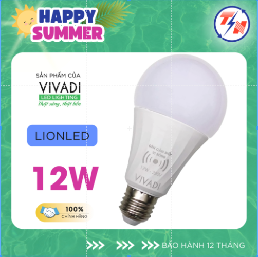 Đèn led bulb cảm biến thông minh chuyển động & ánh sáng 12W - Vivadi