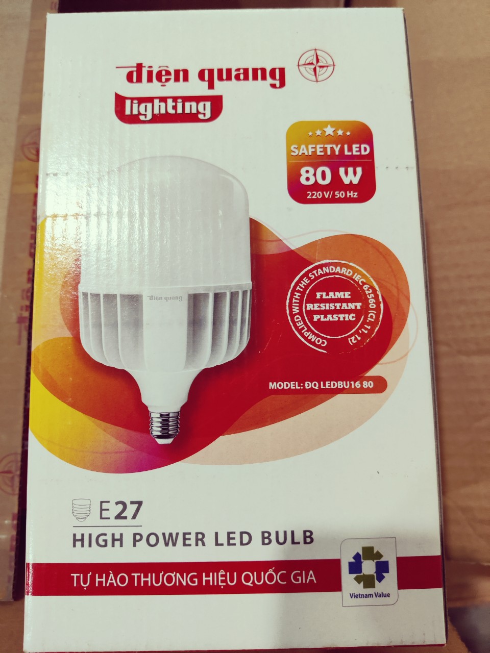 Đèn LED TRỤ CSL Điện Quang ĐQ LEDBU16 80765 (80W daylight, thân nhôm đúc, EMC, chụp cầu mờ)
