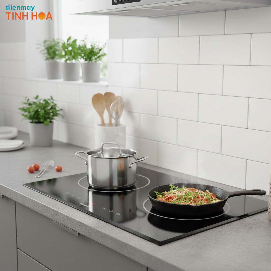 Bếp từ âm Bosch giúp tối ưu bố cục gian bếp