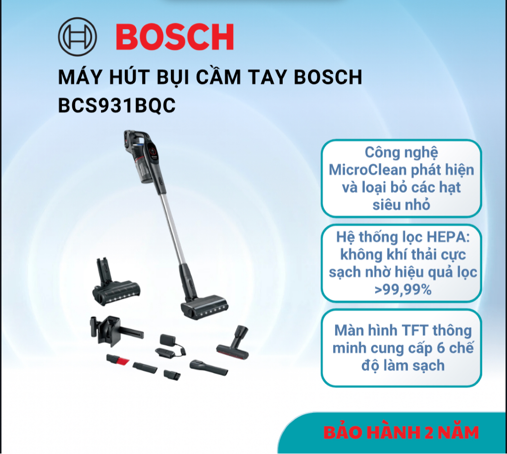 Máy hút bụi cầm tay Bosch - BCS931BQC
