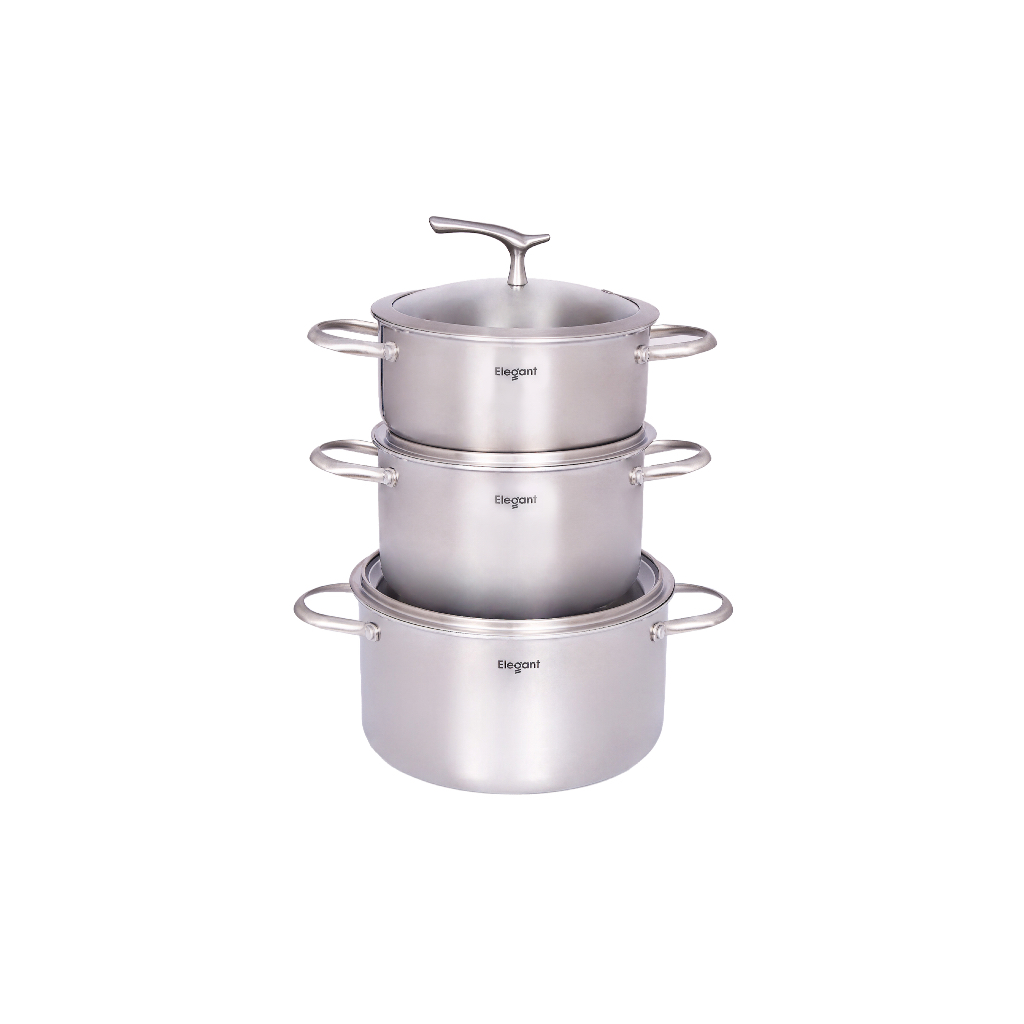 Bộ Nồi Elegant PHOENIX 5 Món - Inox 18/10