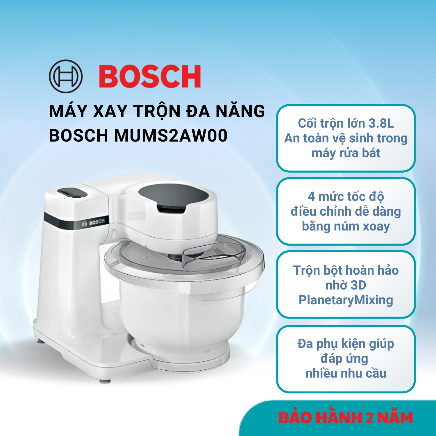 Máy Xay Trộn Đa Năng Bosch - MUMS2AW00