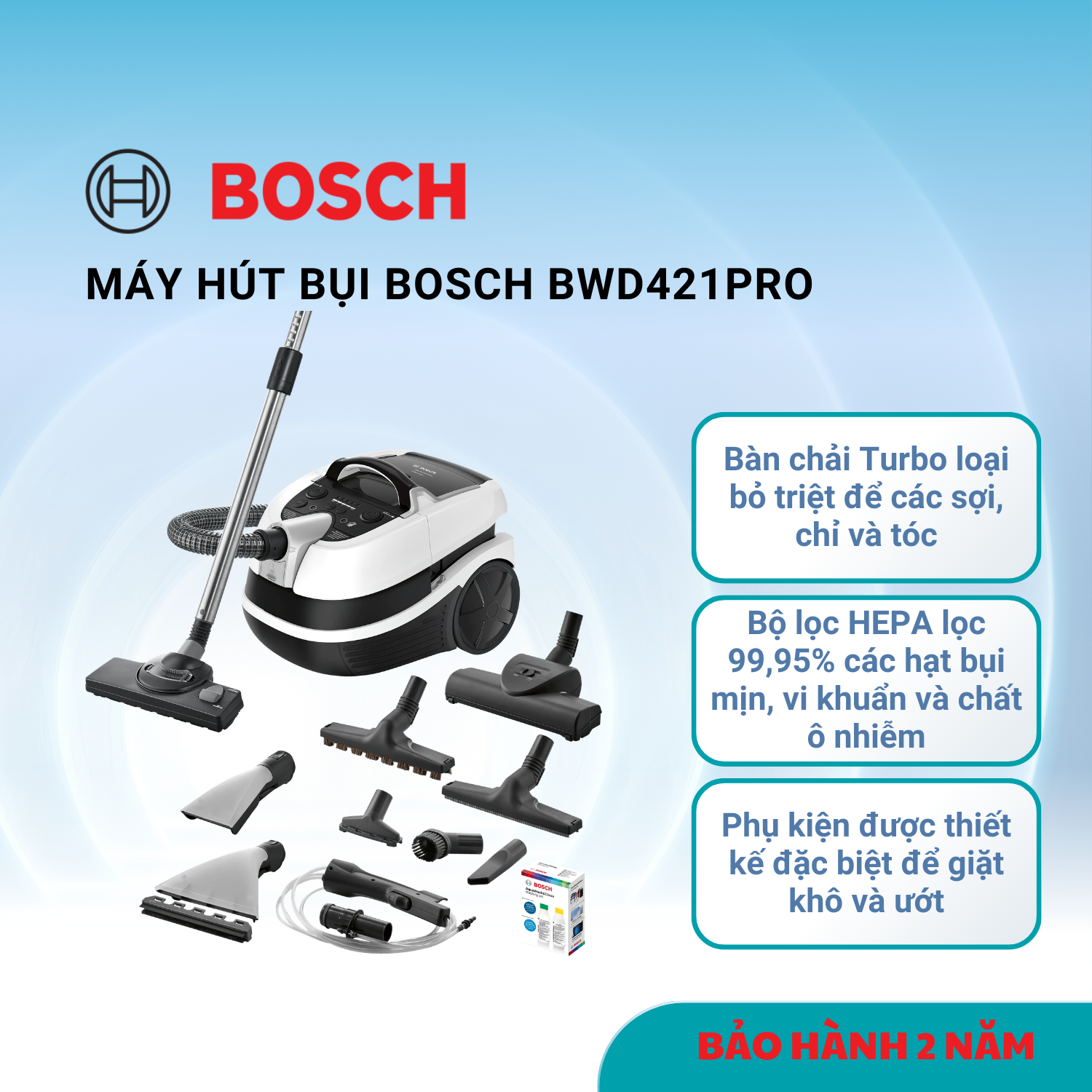 Máy Hút Bụi Dạng Hộp Bosch - BWD421PRO