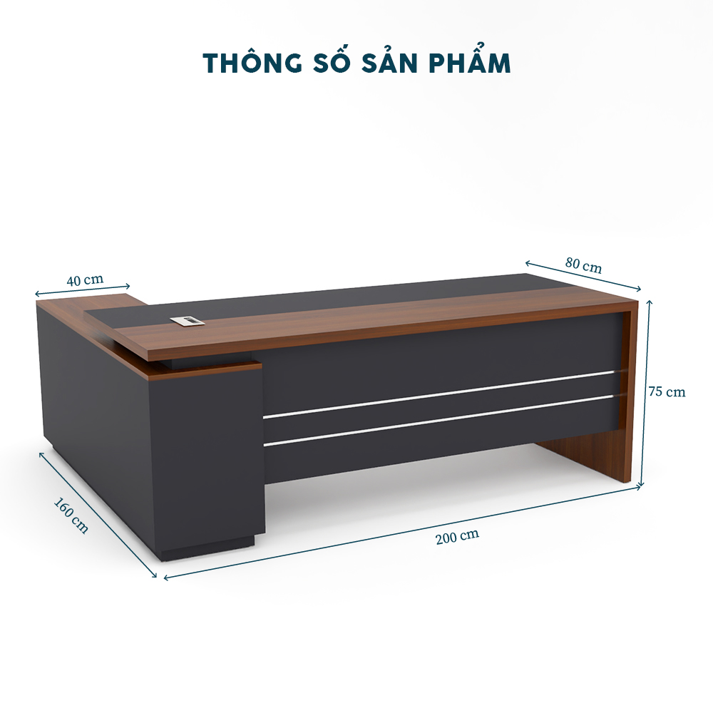 Bàn Giám Đốc 2M Chữ L BGDY044L