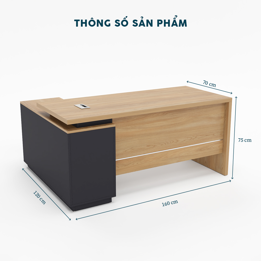 Bàn Giám Đốc Chữ L YOTA BGDY009L