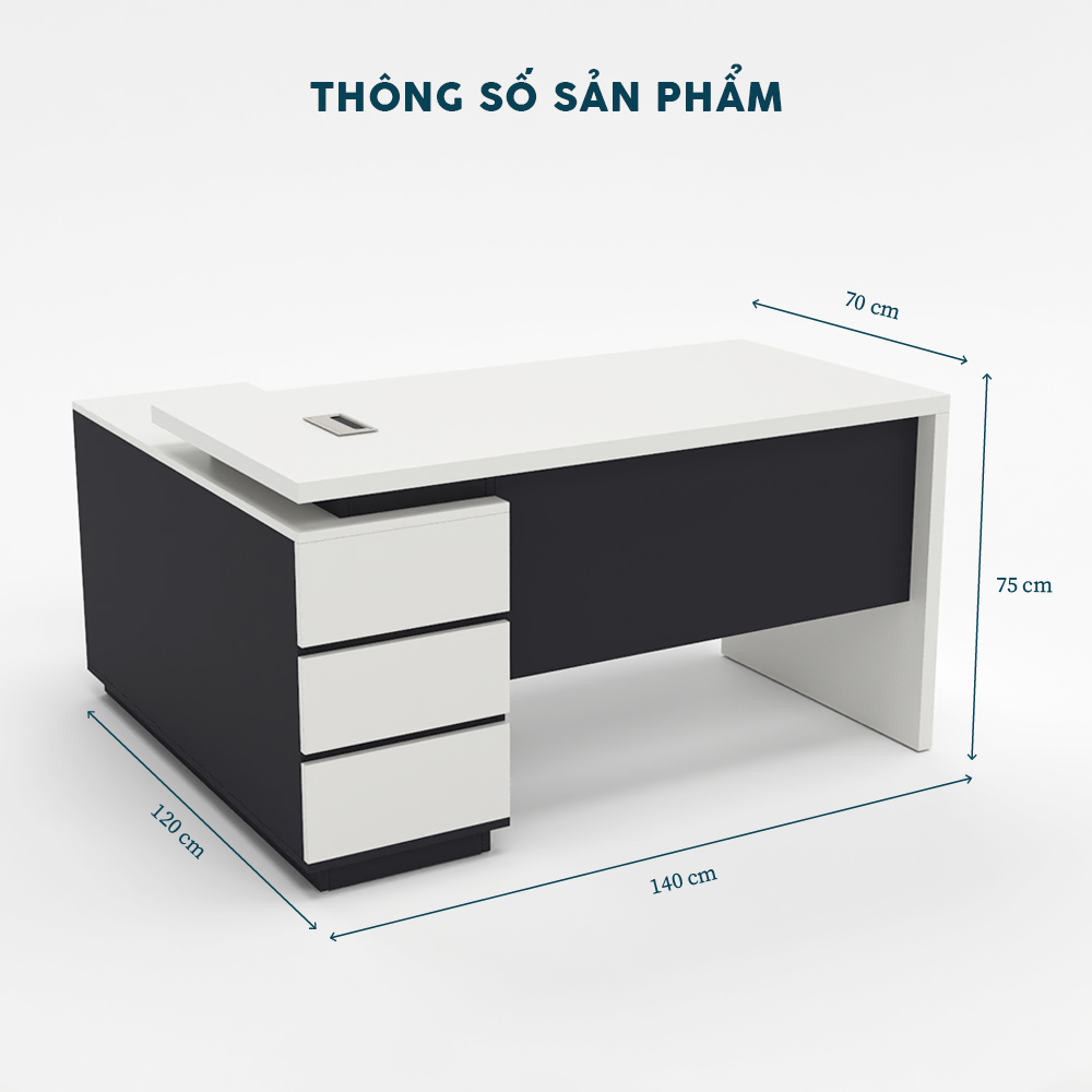 Bàn Giám Đốc 1M6 Chữ L BGDY040L