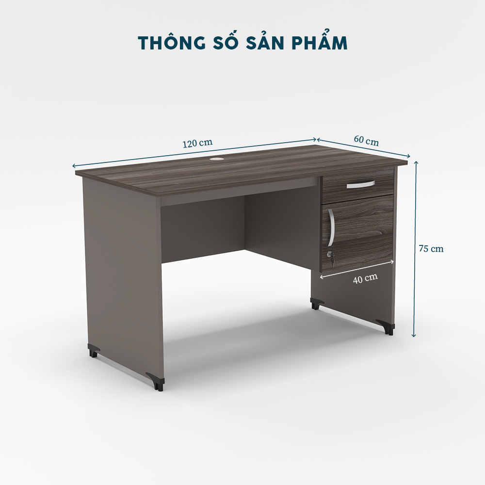 Bàn Làm Việc Chân Sắt YOTA BNVY19