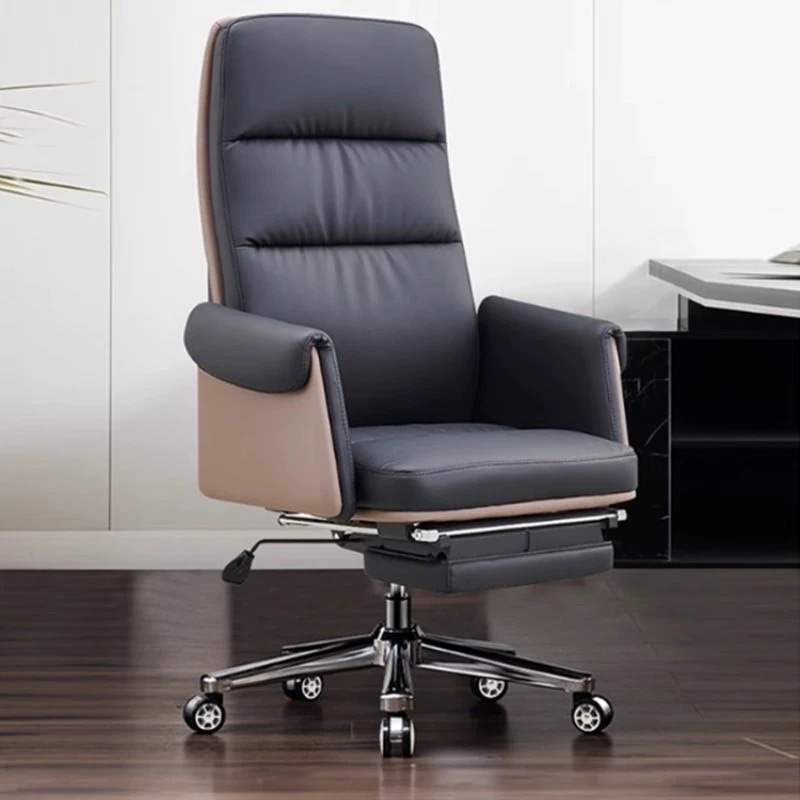 Ghế Giám Đốc YOTA GGDY048 da PU cao cấp màu đen be, chân xoay thép chrome, thiết kế hiện đại, tiện nghi và sang trọng.
