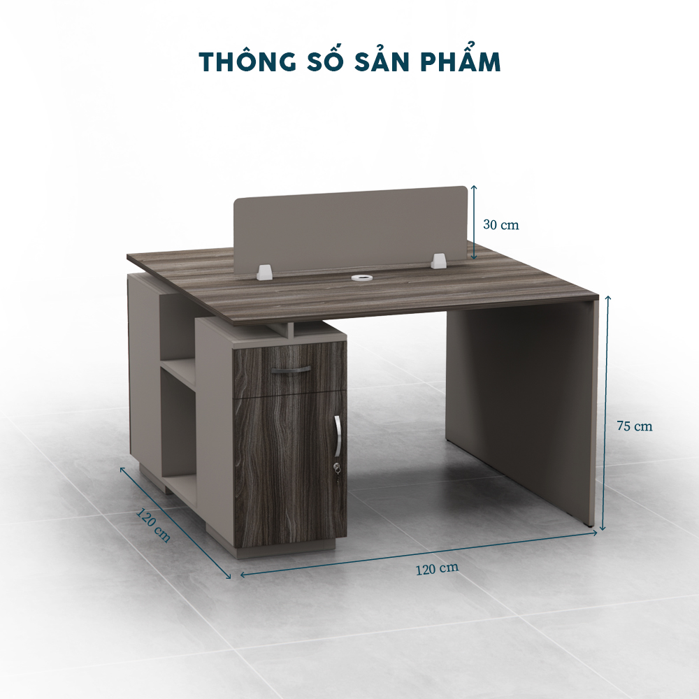 Cụm bàn làm việc 2 người CBNVY17-1212