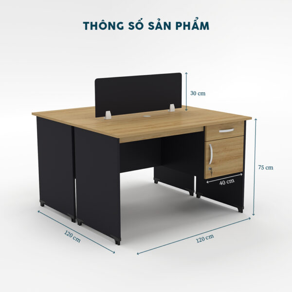 Cụm Bàn Làm Việc 2 Người CBNVY23-1212