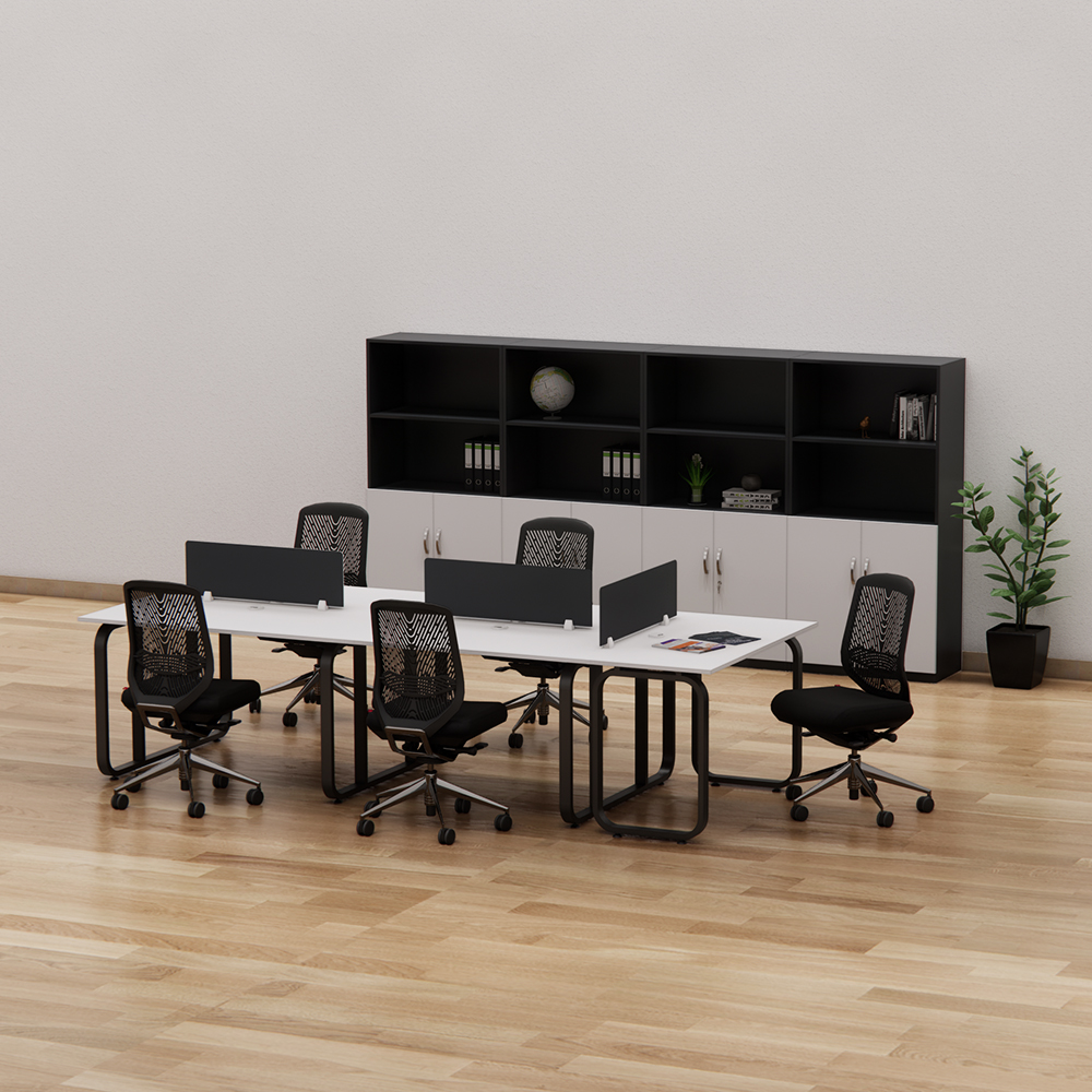 Cụm Bàn Nhân Viên 5 Người Chân Sắt CBNVY10-3012