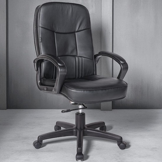 Ghế xoay văn phòng Hòa Phát GNVY047 bọc da lưng cao, chân tay nhựa, điều chỉnh độ cao bằng cần hơi