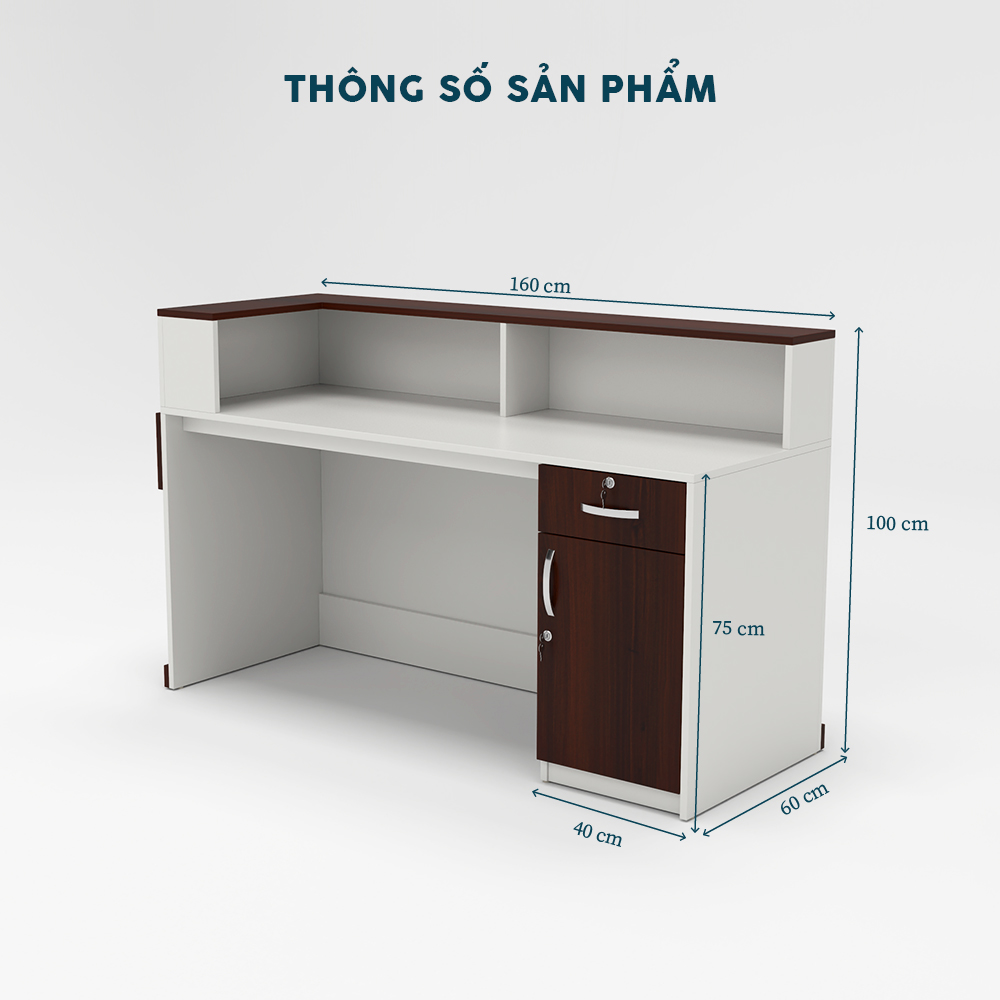 Quầy Lễ Tân QLTY18-16