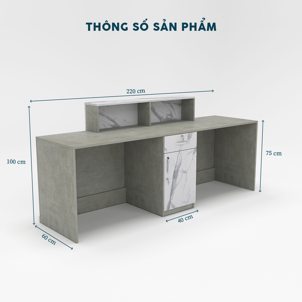 Quầy Lễ Tân QLTY24-22
