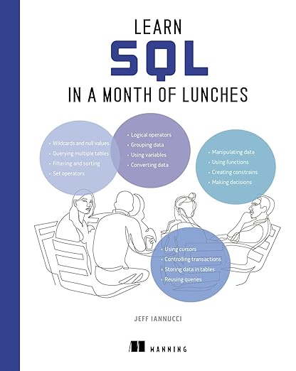 Learn SQL in a Month of Lunches – Sách ITBook truy vấn dữ liệu SQL | Sách công nghệ Data Analysis & Database (2025) – Jeff Iannucci