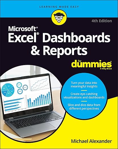 Excel Dashboards & Reports For Dummies – Sách ITBook báo cáo Excel | Sách công nghệ Data Visualization with Excel (4th Ed, 2022) – Michael Alexander