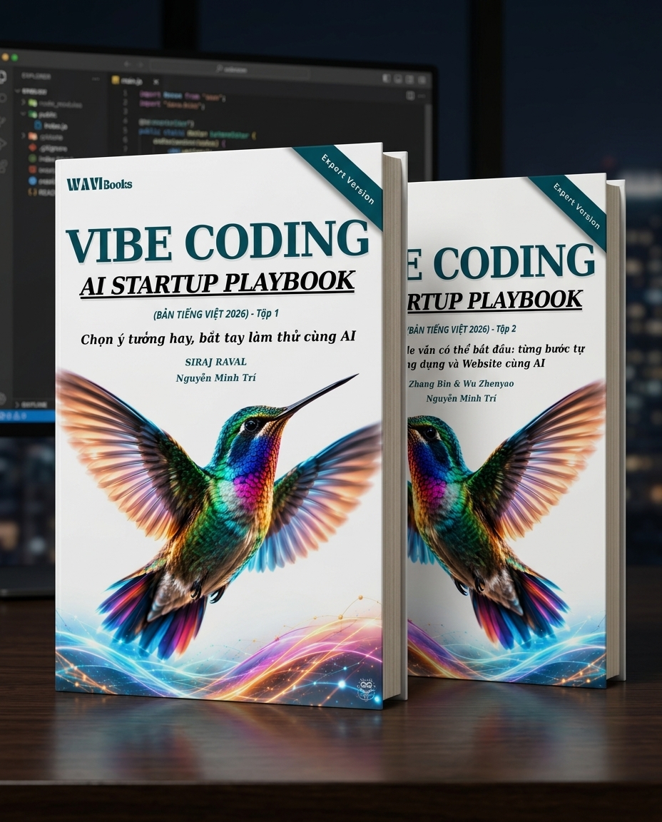 sách VIBE CODING AI STARTUP PLAYBOOK Tập 1 + 2 tiếng Việt