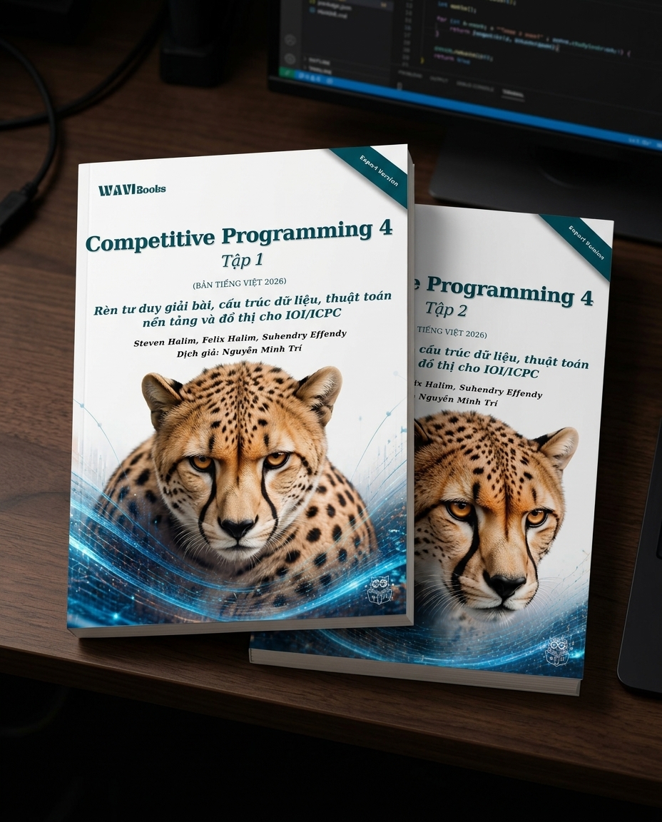 Bộ 2 tập Competitive Programming 4 tiếng Việt dành cho luyện thi IOI và ICPC