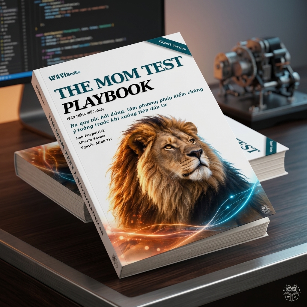 The Mom Test Playbook bản tiếng Việt 2026, tên tác giả Rob Fitzpatrick và Alberto Savoia.