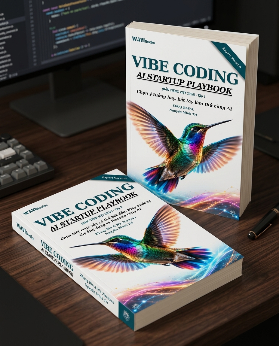 sách VIBE CODING AI STARTUP PLAYBOOK Tập 1 + 2 tiếng Việt