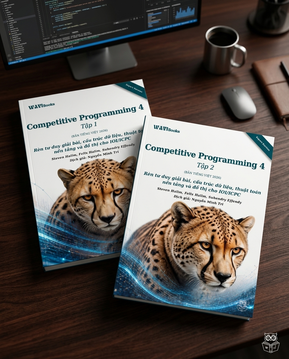 Bộ 2 tập Competitive Programming 4 tiếng Việt dành cho luyện thi IOI và ICPC