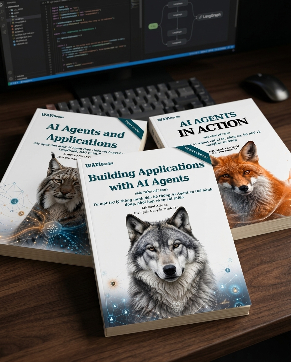 Bộ 3 sách AI Agents in Action AI Agents and Applications và Building Applications with AI Agents