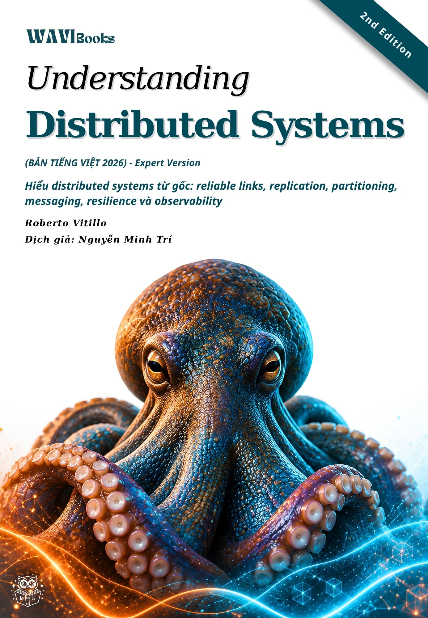 Bìa Understanding Distributed Systems 2nd Edition của Roberto Vitillo, bản Tiếng Việt Expert Version 2026