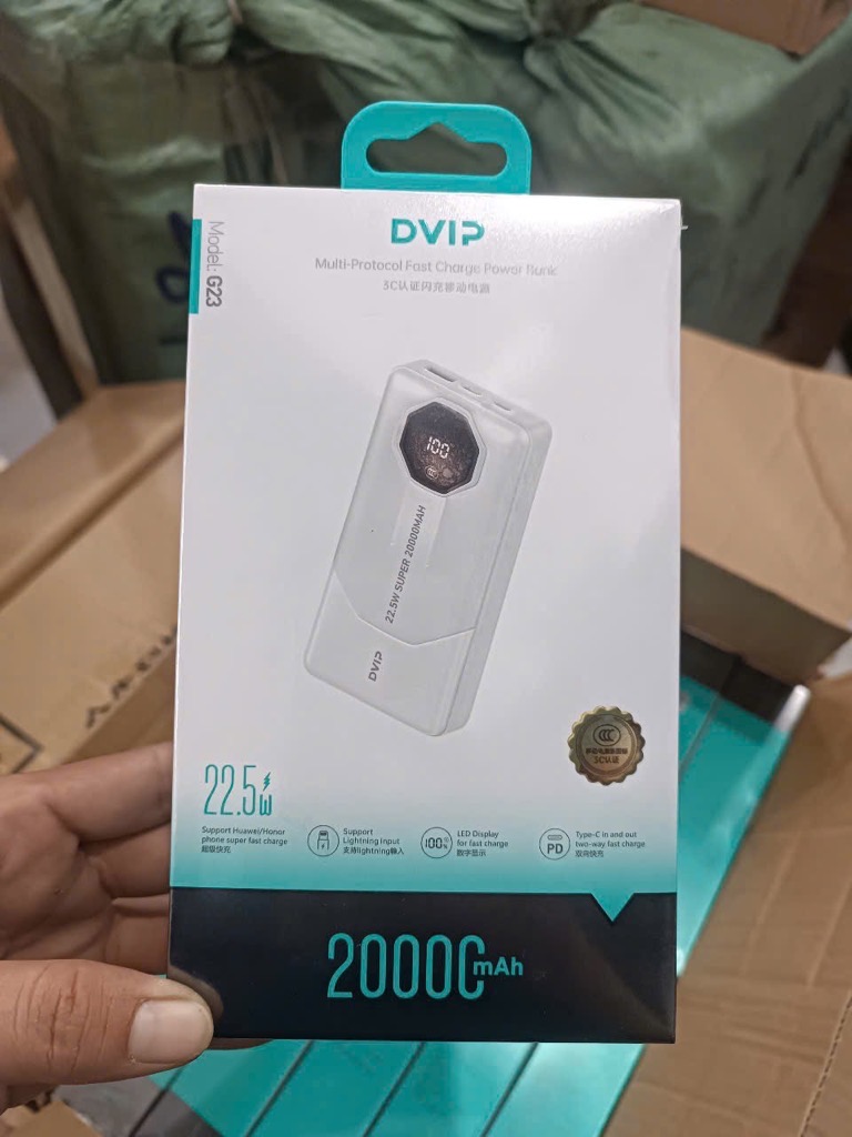 Pin sạc nhanh 22.5W DVIP DV-G23 20.000mAh có màn hình hiển thị % pin [BH: 6 THÁNG]