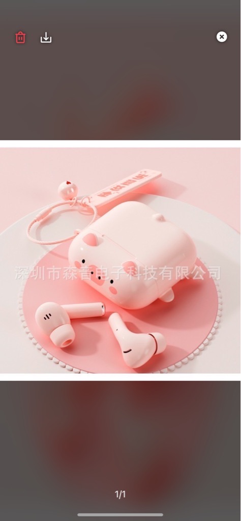Tai nghe bluetooth TWS-K1 (2 tai  có doc sạc) kiểu dáng Airpods Pro hình Heo nhiều màu [BH: 3 THÁNG]