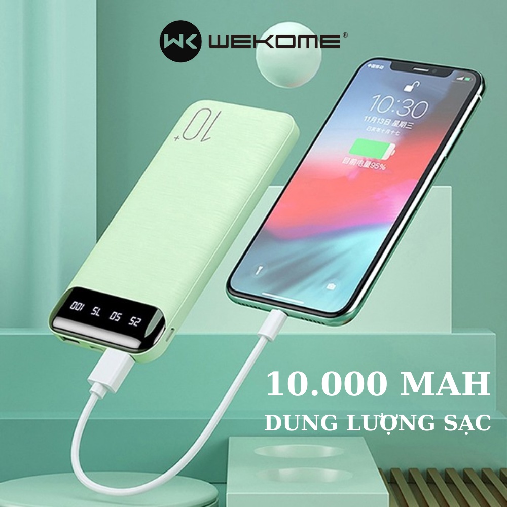 Pin sạc dự phòng Wekome WP-161 10.000mAh chính hãng [BH 1 năm]
