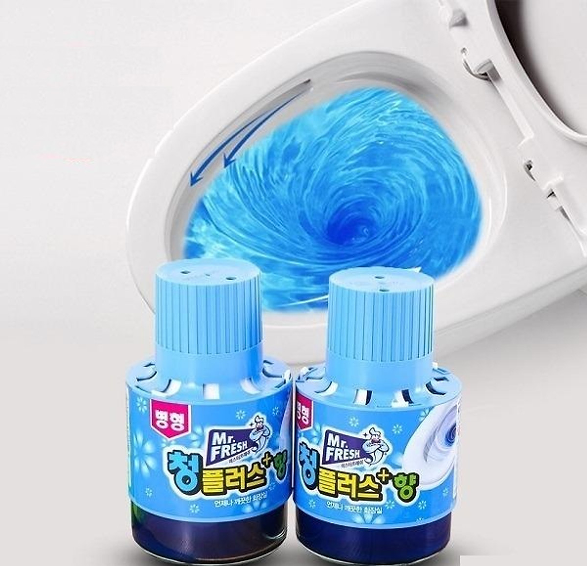Lọ / cốc thả tẩy xanh diệt khuẩn và làm thơm bồn cầu hương ngàn hoa anh đào KOREA Hàn Quốc 180g