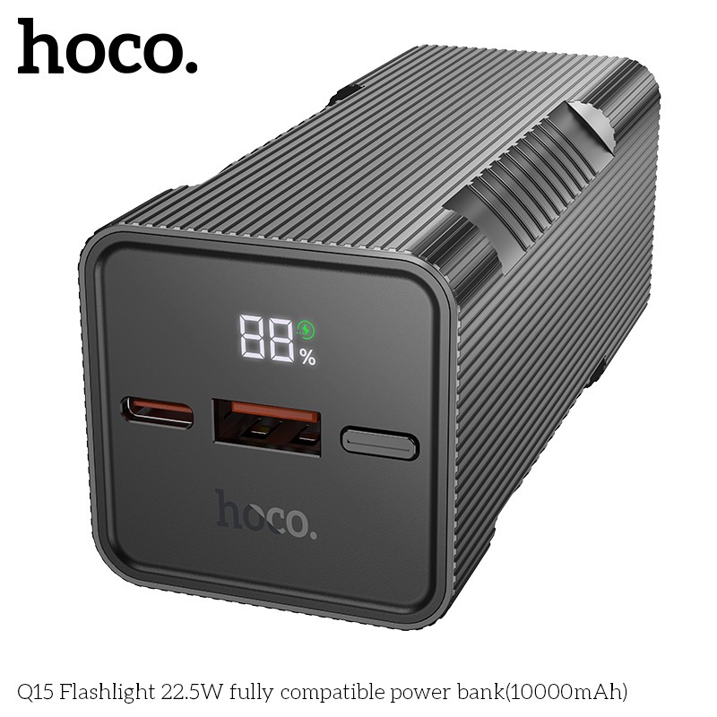 Pin dự phòng sạc nhanh Hoco Q15 10.000mAh có đèn pin chính hãng [BH: 1 NĂM]