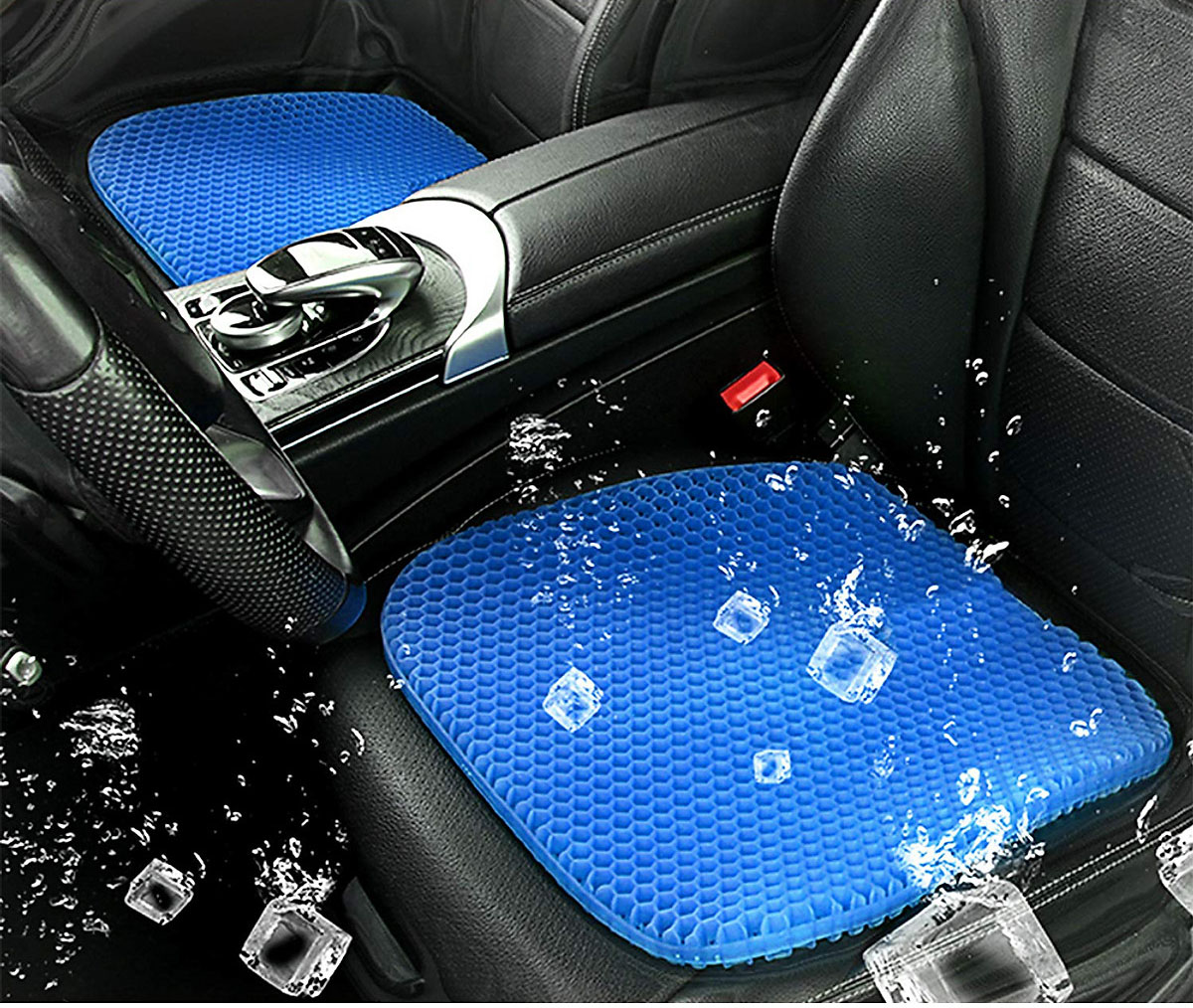Đệm Lót Ghế Ngồi 3D Silicon Tổ Ong Kèm Túi Đen Full Box Thông Minh Nhật Bản Cho Xe Hơi / Văn Phòng