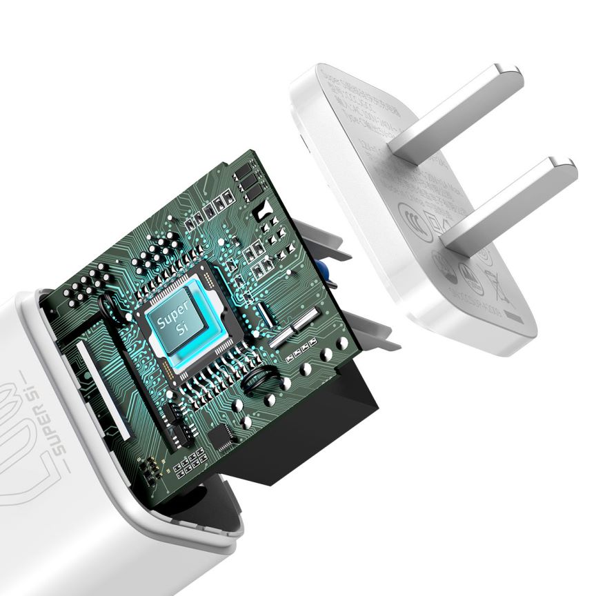 Cóc sạc nhanh mini 20w BASEUS SuperSi 1C CÓC TRẮNG JGCC chính hãng [BH: 1 năm]