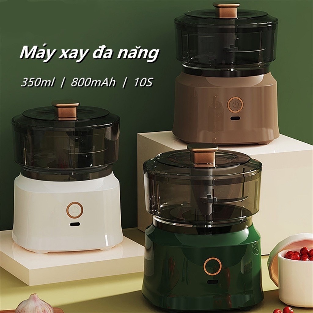Máy xay tỏi ớt 350ml nhà bếp tích điện mẫu mới 2024 [BH: None]