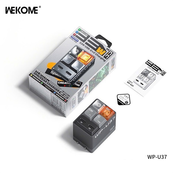 Cóc sạc nhanh 33w WEKOME WP-U37 CN 2 cổng type-c chính hãng [BH 1 năm]