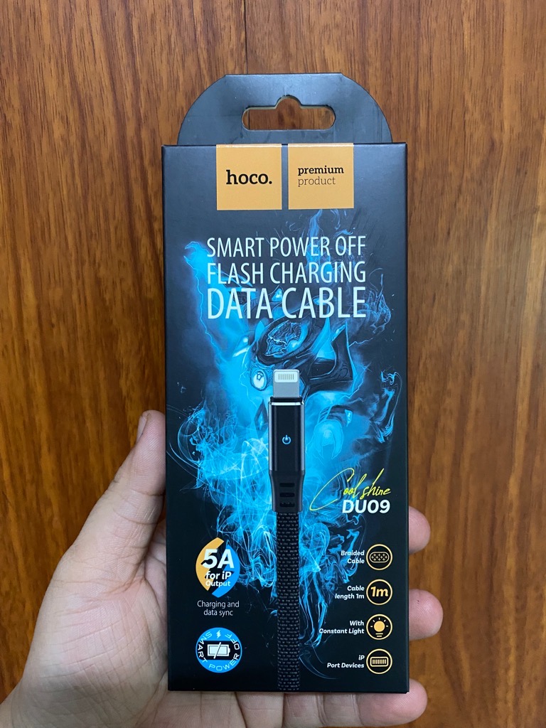 Cáp sạc nhanh tự ngắt Hoco DU09 usb ra iPhone Lightning chính hãng [BH 1 NĂM]