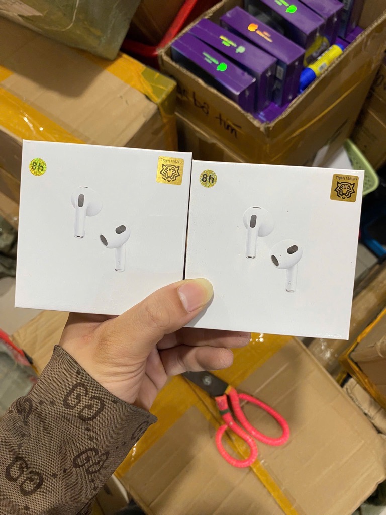 Tai nghe bluetooth Pro3 HỔ VẰN Airpods 8H TIGER  loại 1 xịn siêu hay sạc không dây [BH 6 tháng]